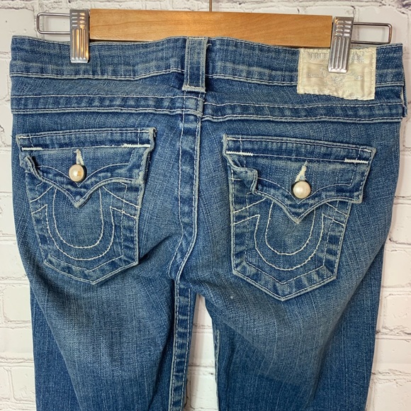 🌈3X$25⚡️True Religion Pearl Straight Leg Jeans 26 - Picture 5 of 8